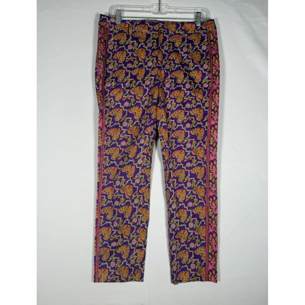 Ralph Lauren Polo Golf Pants Womens 6 Vibrant Floral Purple Orange Loud Print
